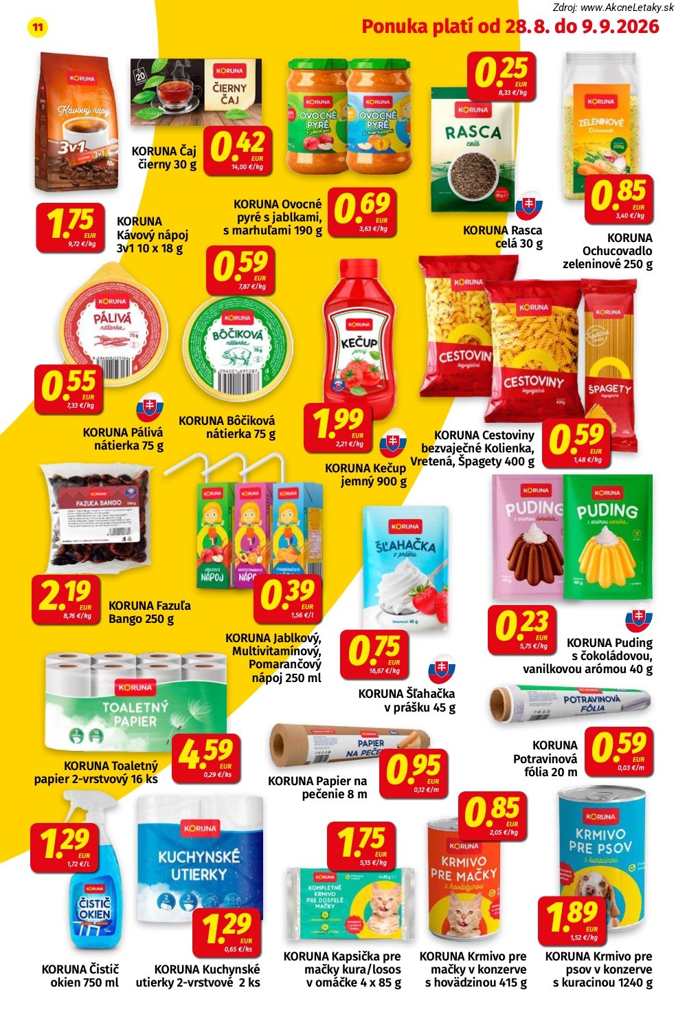 Leták KORUNA (28. 8. - 9. 9. 2026) - strana 11 z 24