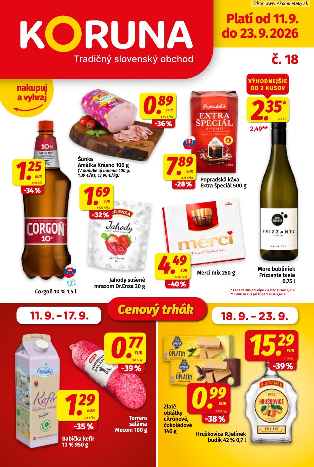 Leták KORUNA - strana 1