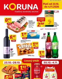 Leták KORUNA od 23. 10.