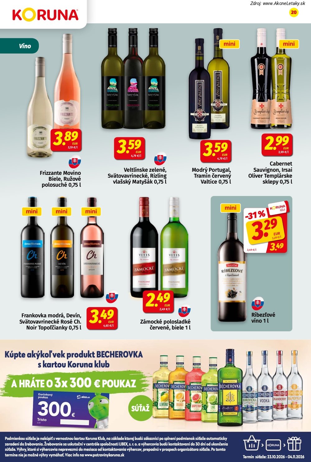Leták KORUNA (23. 10. - 4. 11. 2026) - strana 20 z 24