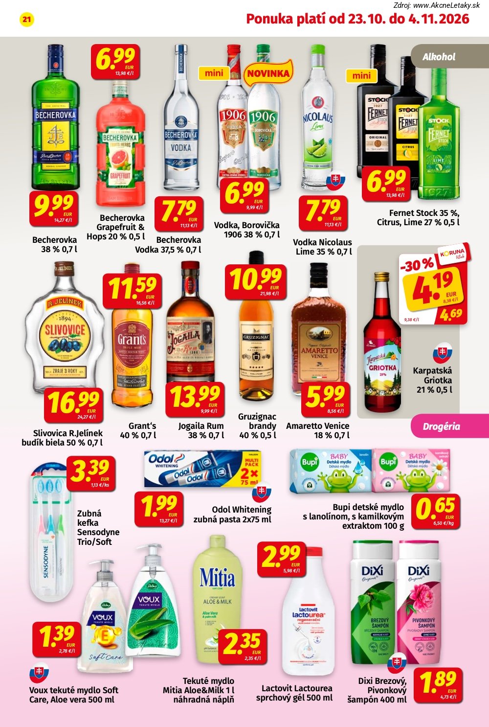 Leták KORUNA (23. 10. - 4. 11. 2026) - strana 21 z 24