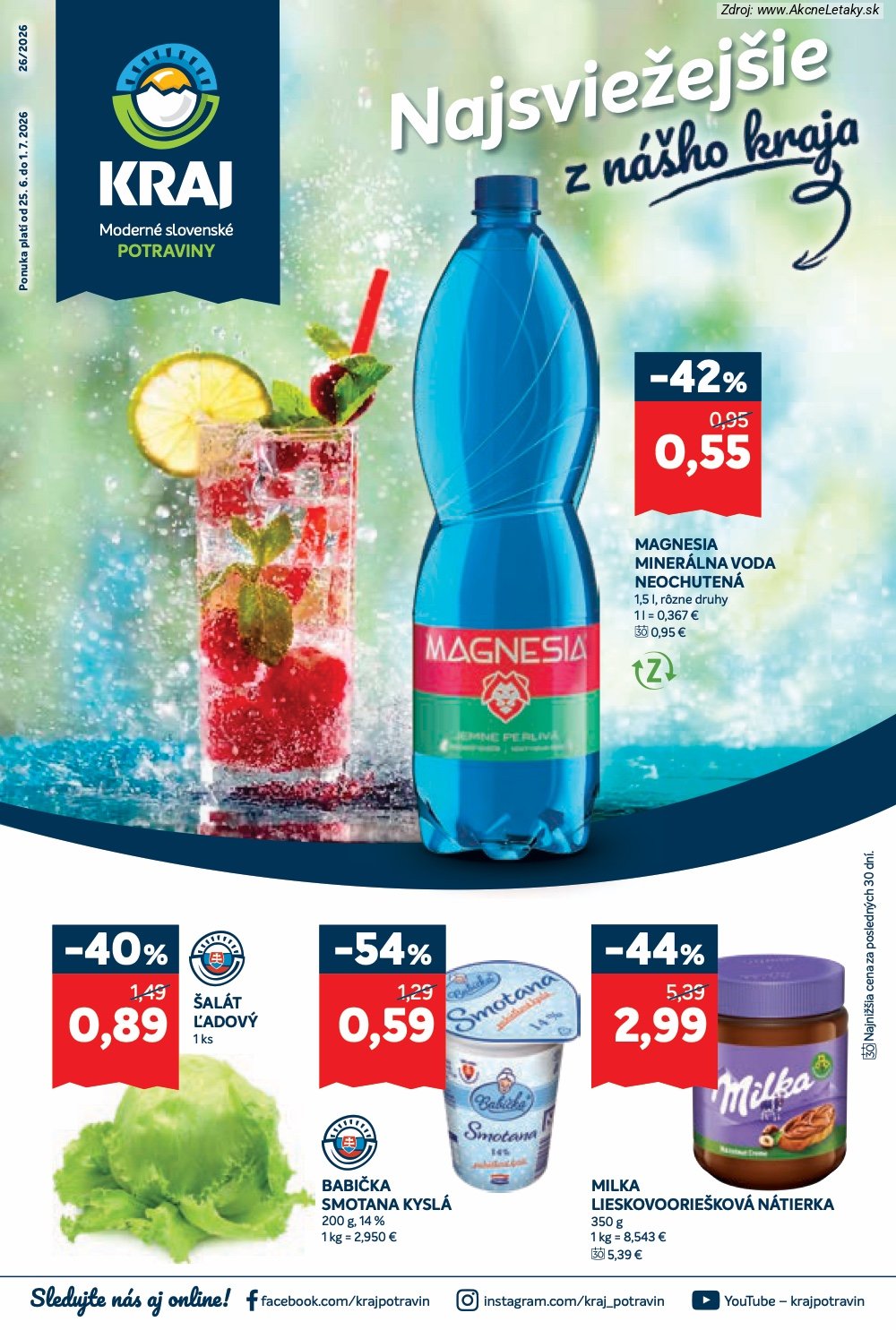 Leták Kraj (25. 6. - 1. 7. 2026) - strana 1 z 18