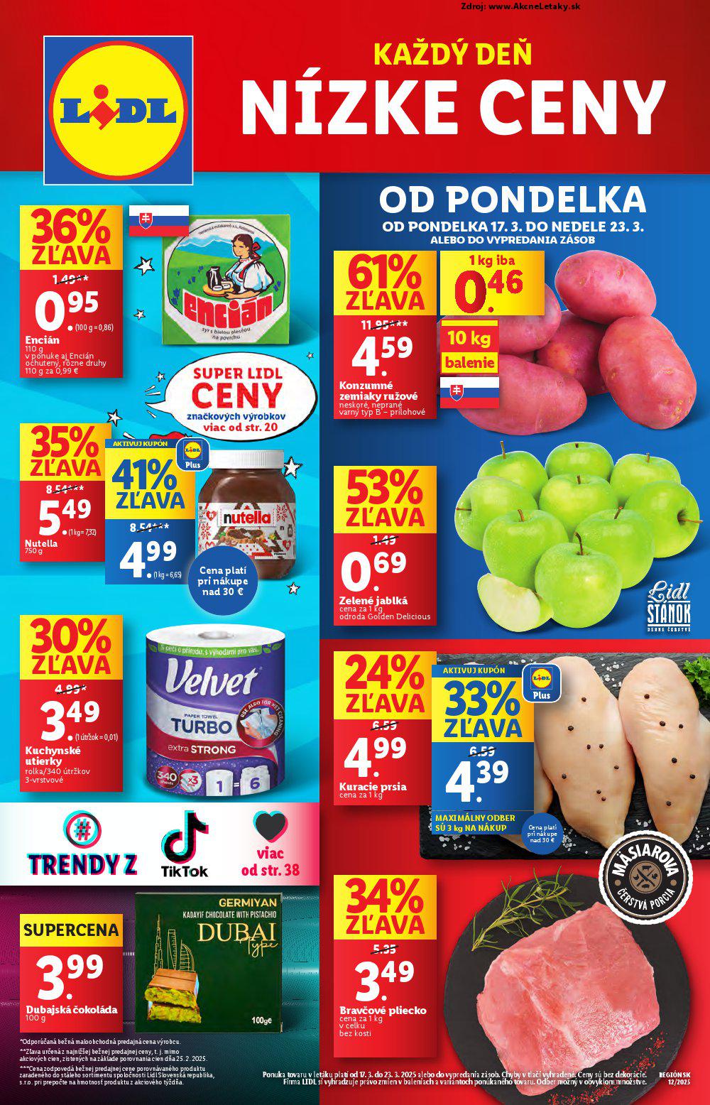 Leták Lidl (17. 3. - 23. 3. 2025) - strana 1 z 99