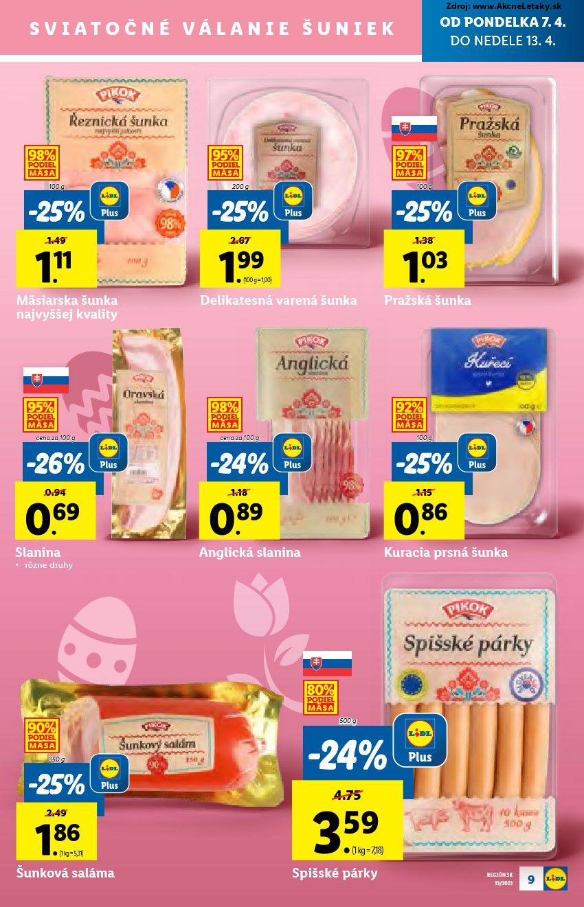 Leták Lidl (7. 4. - 13. 4. 2025) - strana 9 z 95