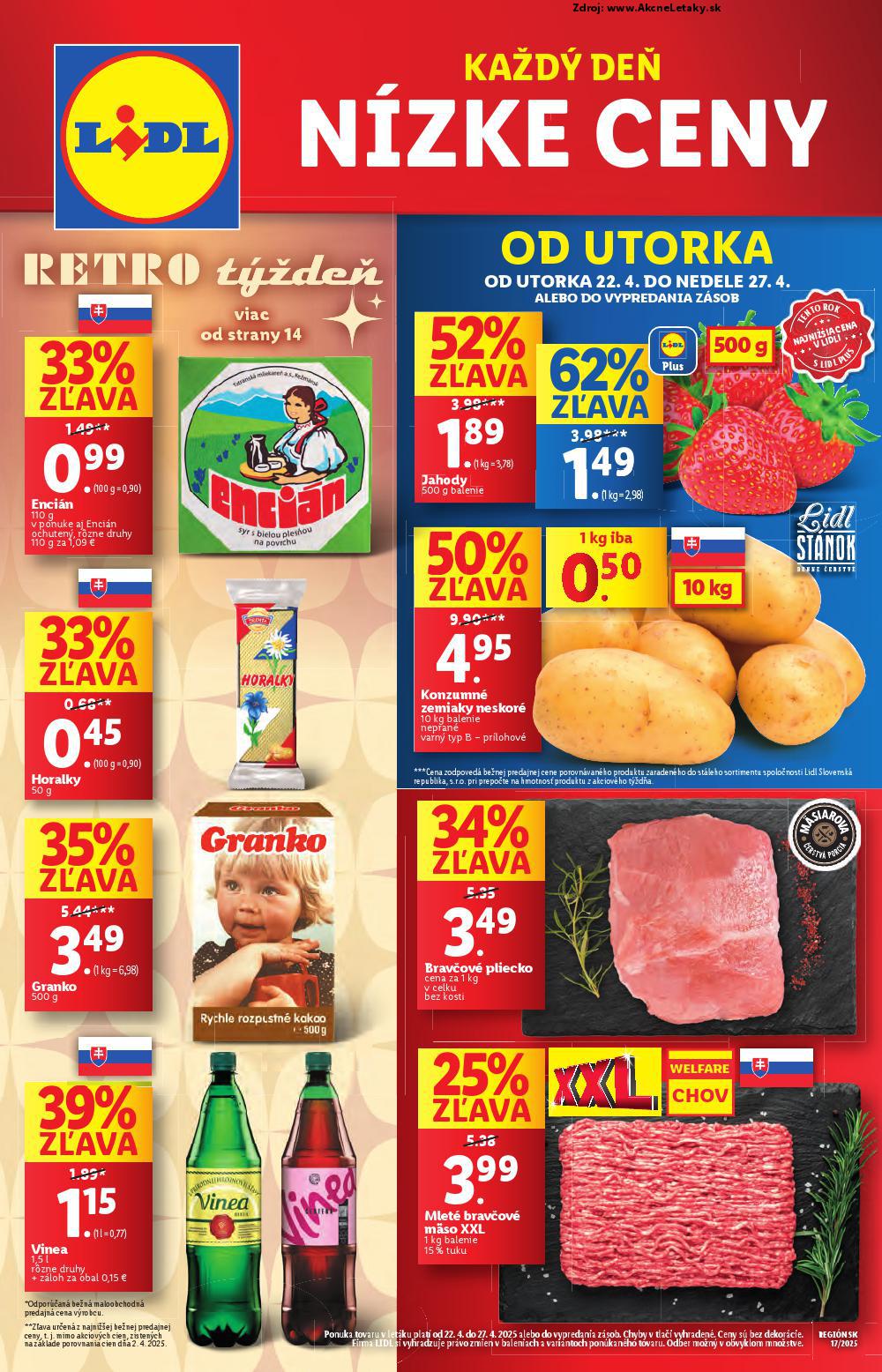 Leták Lidl (22. 4. - 27. 4. 2025) - strana 1 z 105