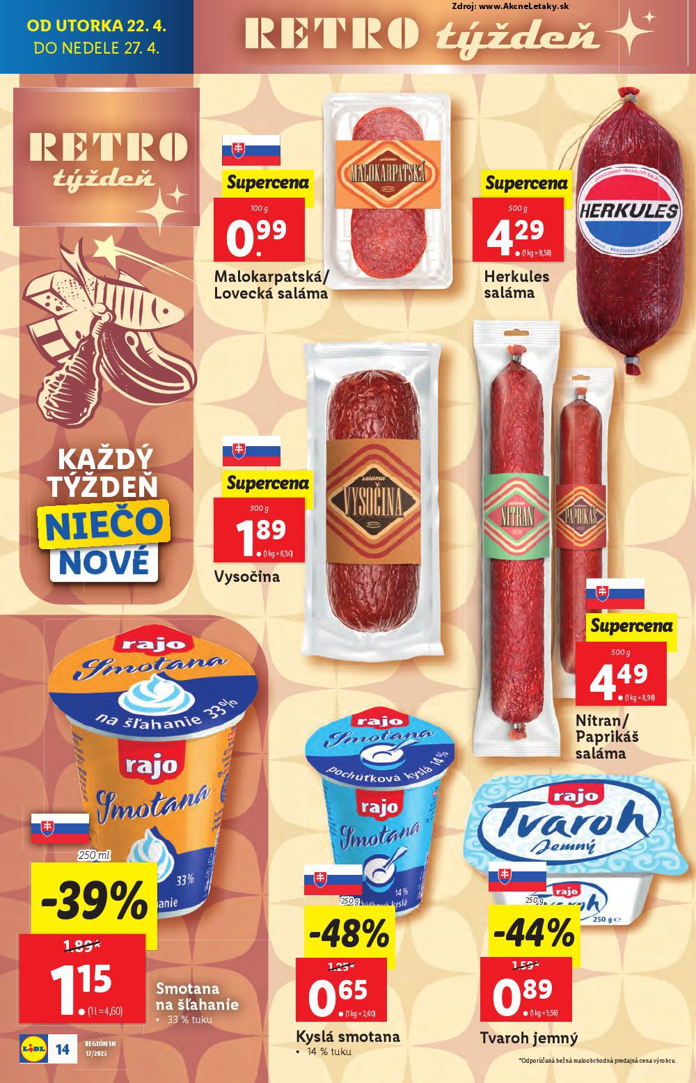 Leták Lidl (22. 4. - 27. 4. 2025) - strana 14 z 105