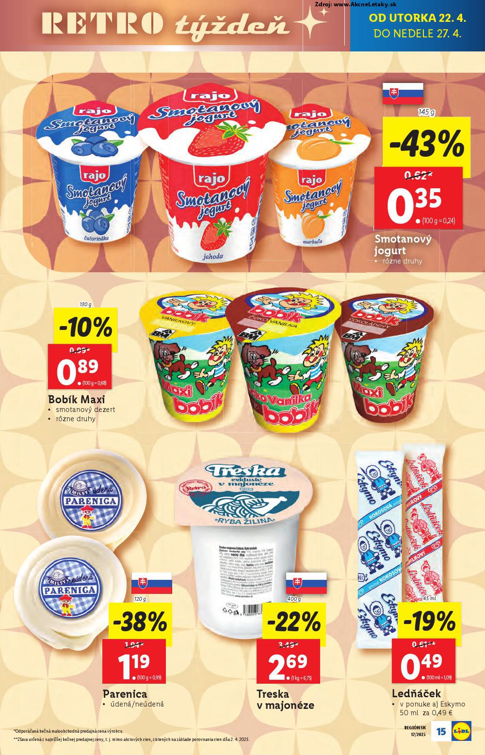 Leták Lidl (22. 4. - 27. 4. 2025) - strana 15 z 105