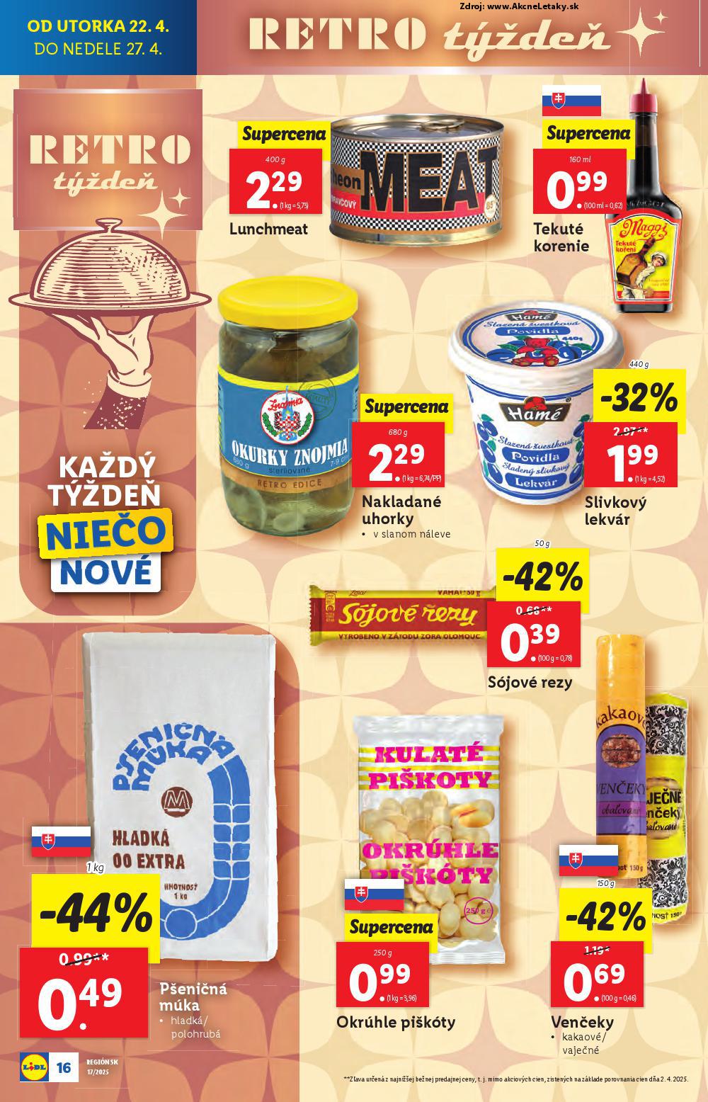 Leták Lidl (22. 4. - 27. 4. 2025) - strana 16 z 105