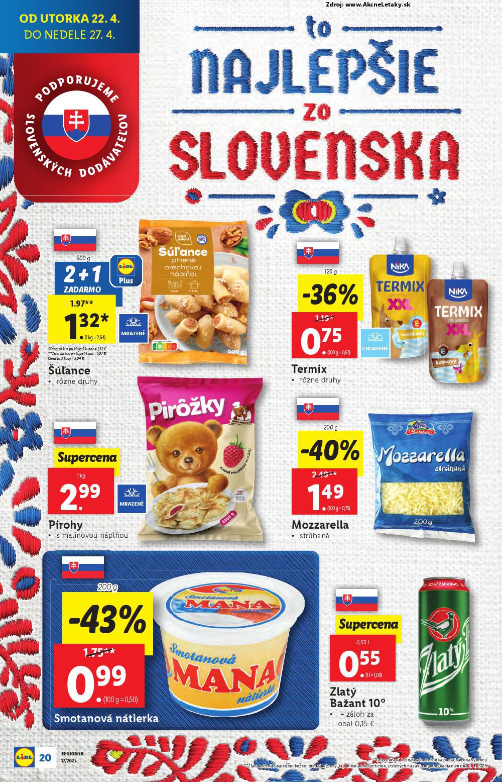 Leták Lidl (22. 4. - 27. 4. 2025) - strana 20 z 105