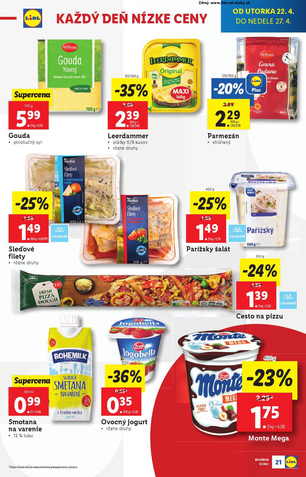 Leták Lidl (22. 4. - 27. 4. 2025) - strana 21 z 105