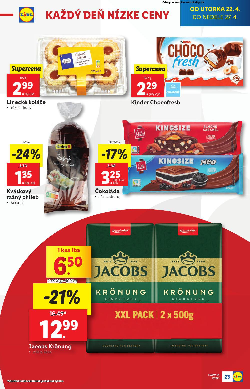 Leták Lidl (22. 4. - 27. 4. 2025) - strana 23 z 105