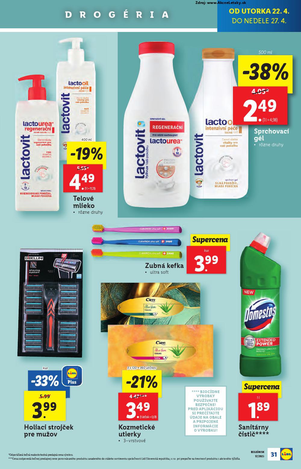 Leták Lidl (22. 4. - 27. 4. 2025) - strana 31 z 105