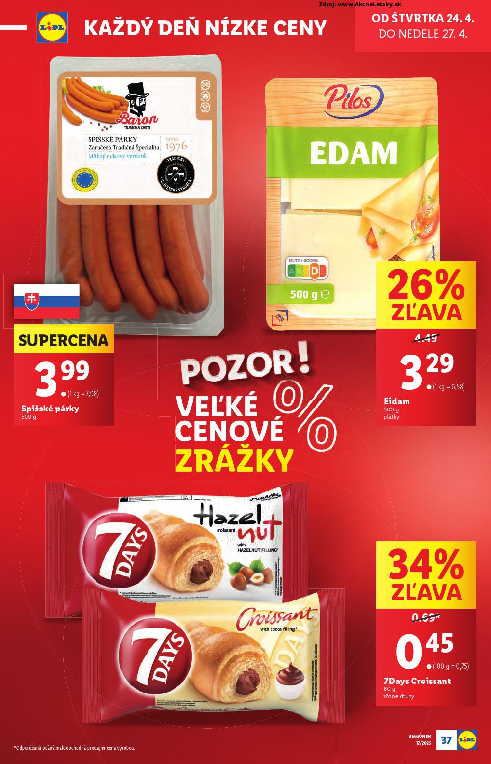 Leták Lidl (22. 4. - 27. 4. 2025) - strana 37 z 105