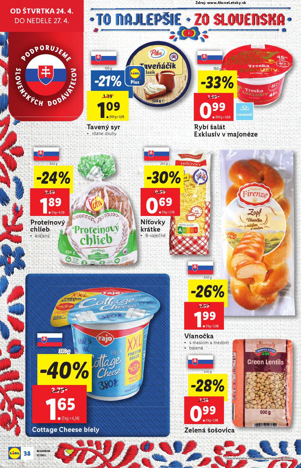 Leták Lidl (22. 4. - 27. 4. 2025) - strana 38 z 105