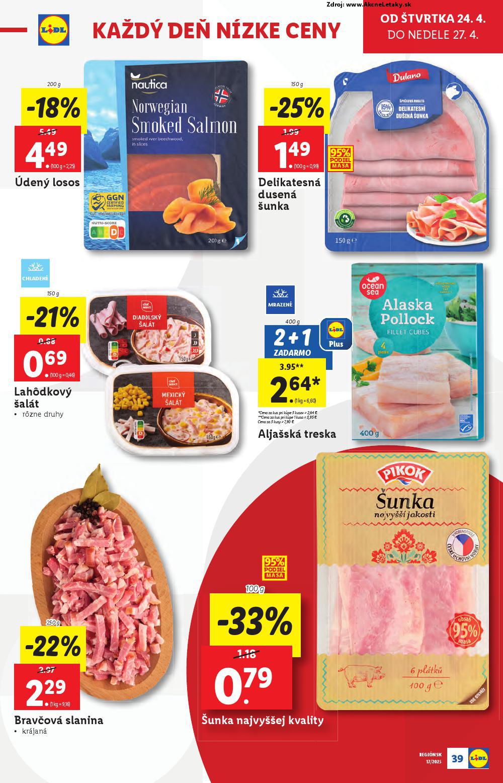 Leták Lidl (22. 4. - 27. 4. 2025) - strana 39 z 105