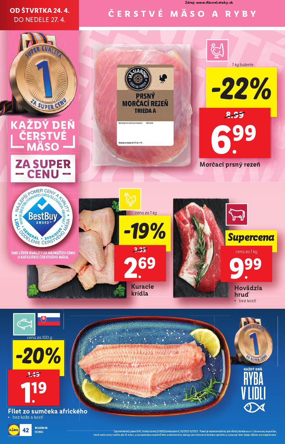 Leták Lidl (22. 4. - 27. 4. 2025) - strana 42 z 105