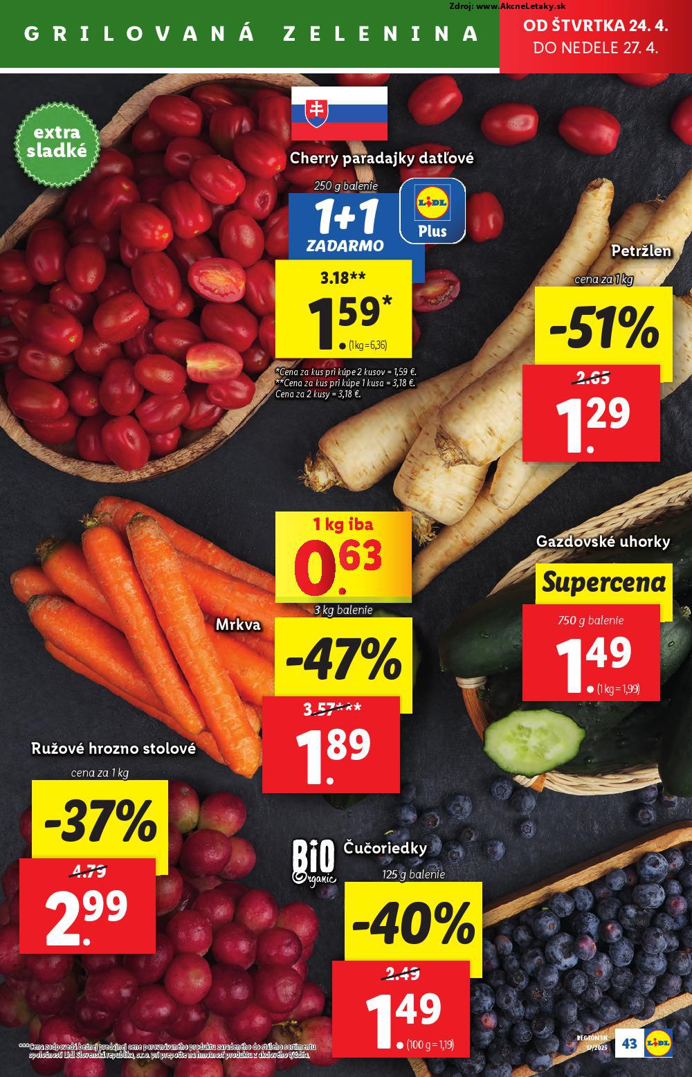 Leták Lidl (22. 4. - 27. 4. 2025) - strana 43 z 105