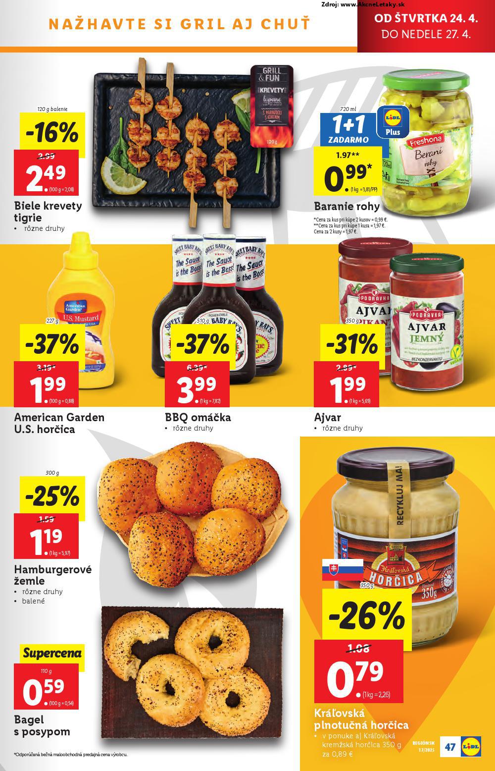 Leták Lidl (22. 4. - 27. 4. 2025) - strana 47 z 105