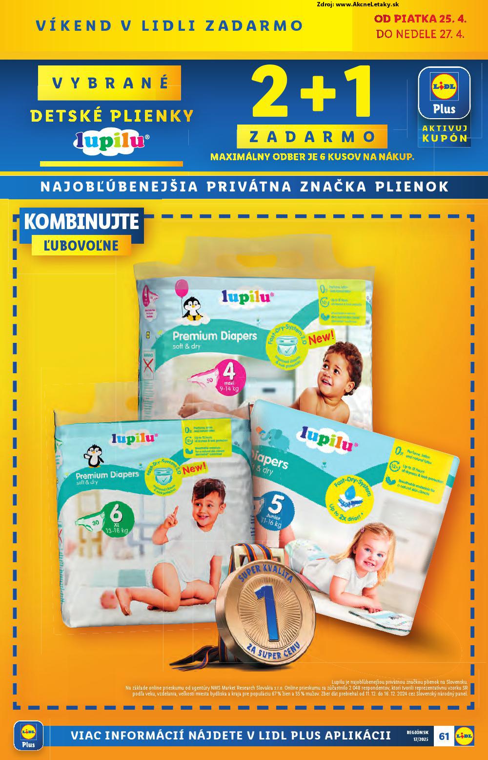 Leták Lidl (22. 4. - 27. 4. 2025) - strana 61 z 105