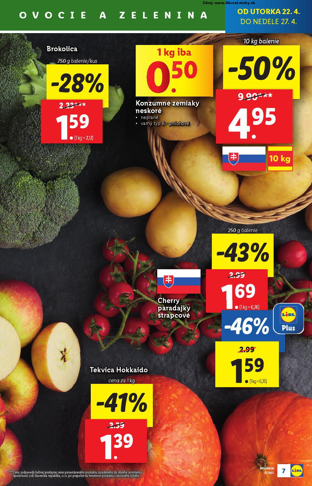 Leták Lidl (22. 4. - 27. 4. 2025) - strana 7 z 105