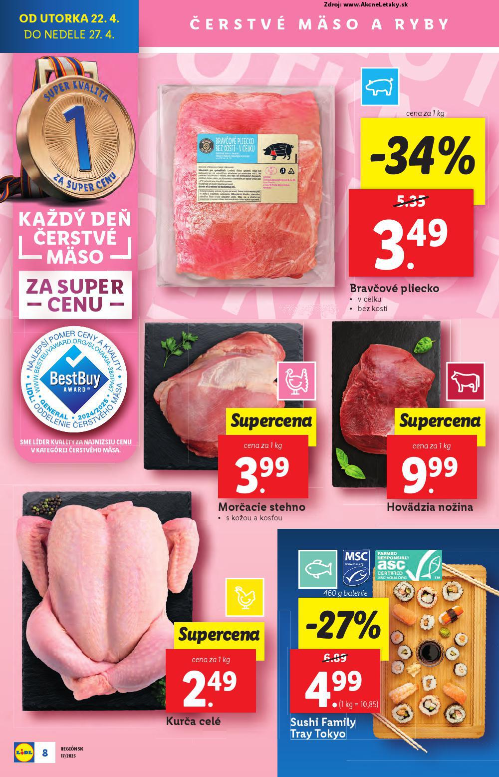 Leták Lidl (22. 4. - 27. 4. 2025) - strana 8 z 105