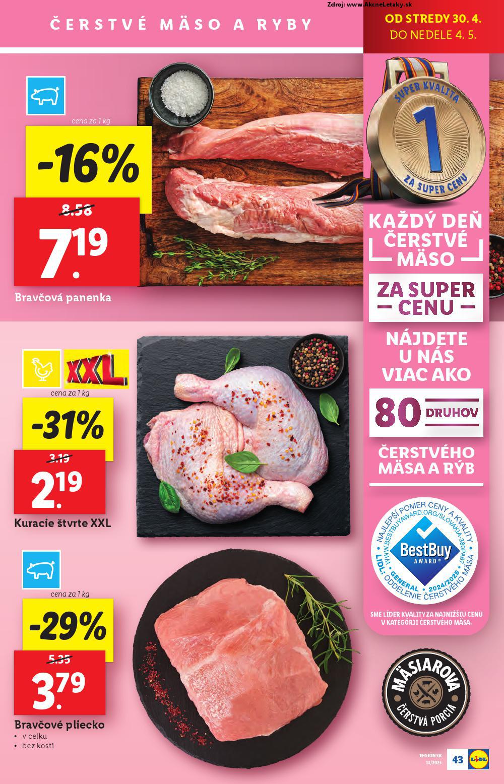 Leták Lidl (28. 4. - 4. 5. 2025) - strana 43 z 94