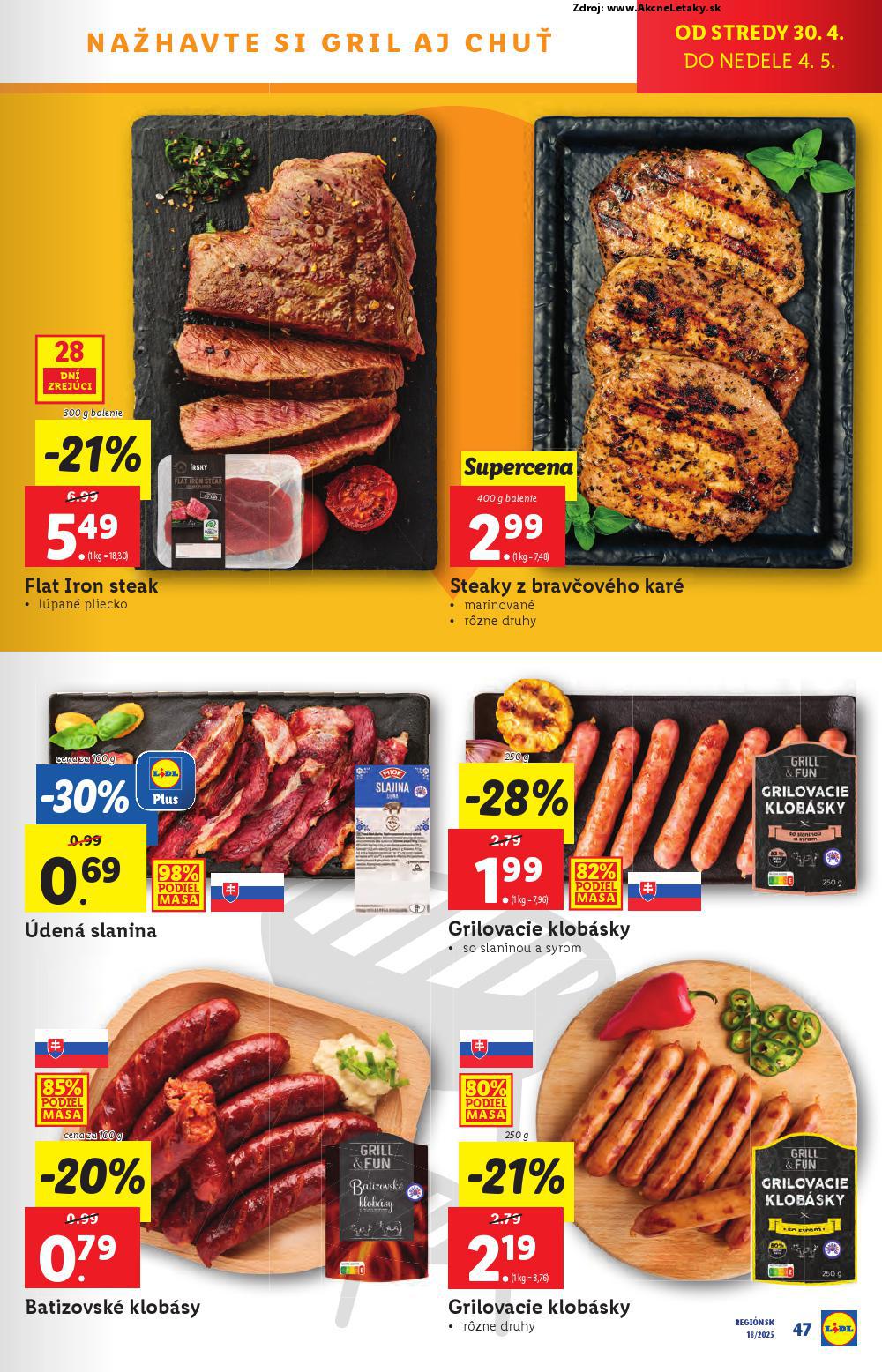 Leták Lidl (28. 4. - 4. 5. 2025) - strana 49 z 94