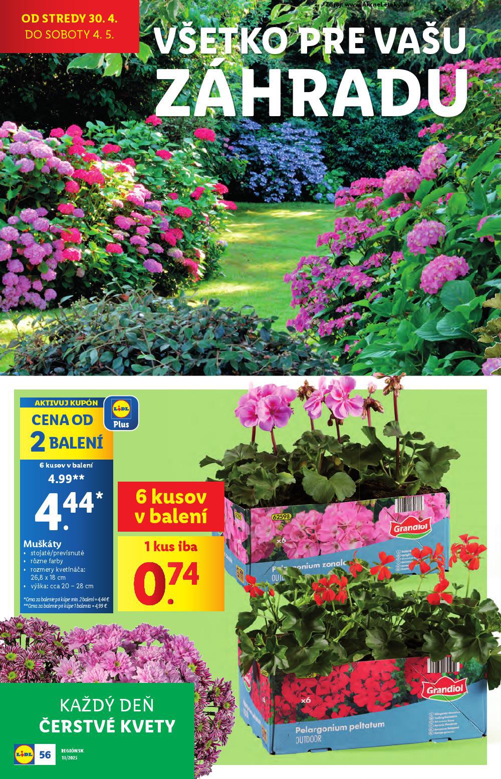 Leták Lidl (28. 4. - 4. 5. 2025) - strana 56 z 94