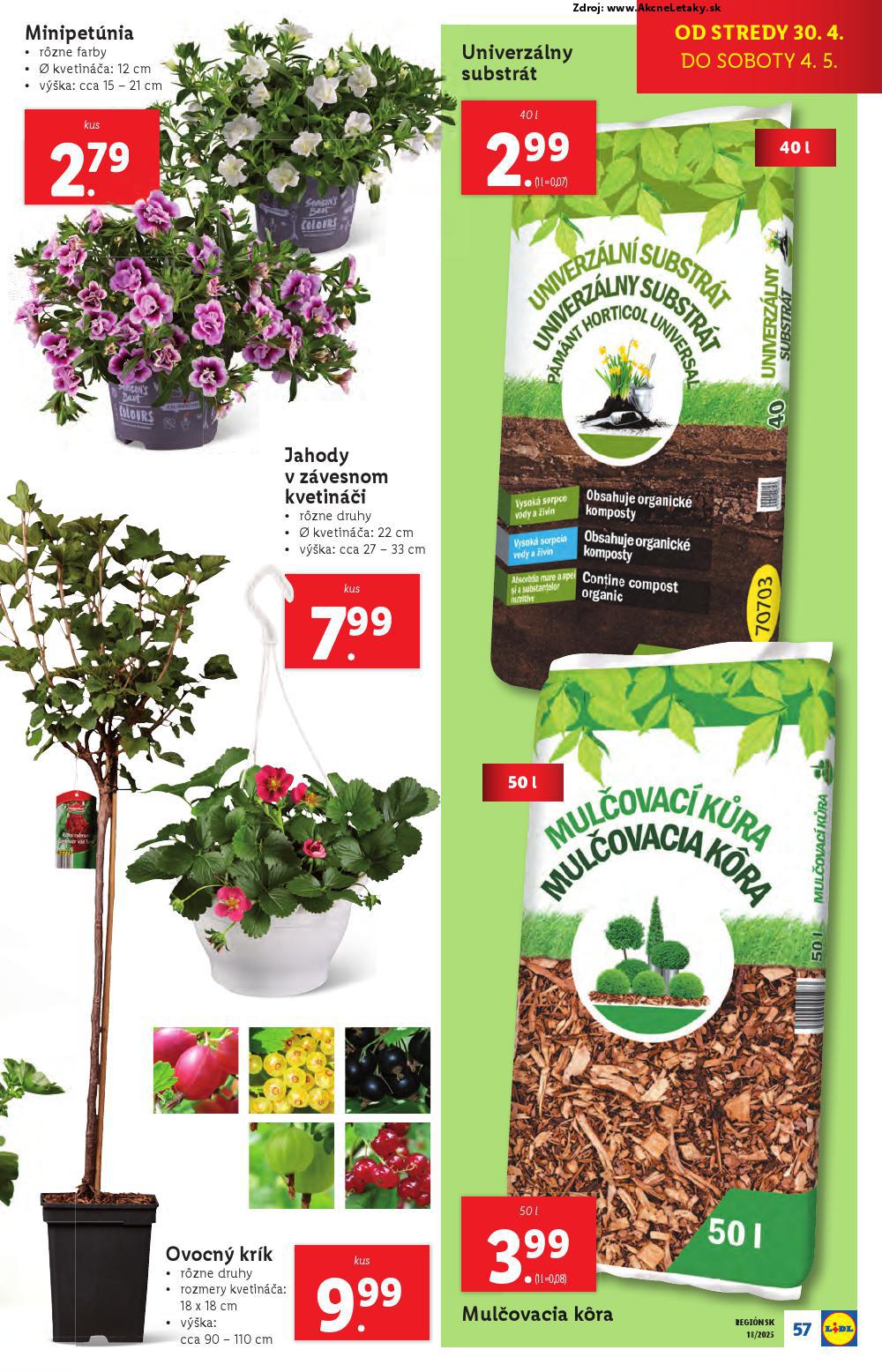 Leták Lidl (28. 4. - 4. 5. 2025) - strana 57 z 94