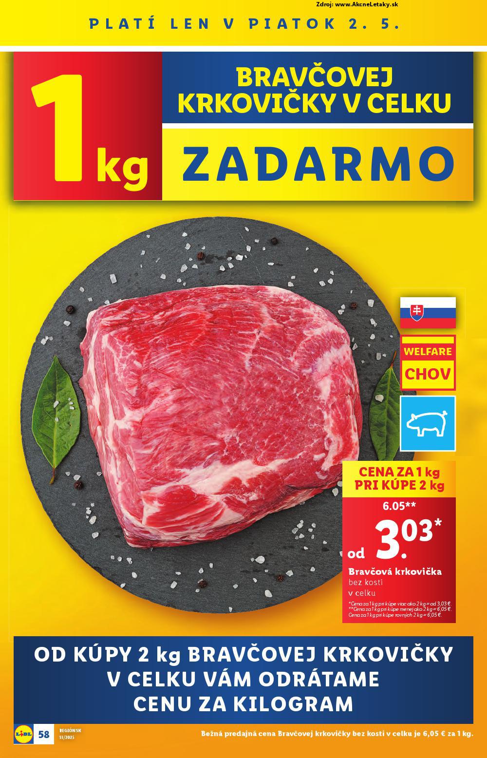 Leták Lidl (28. 4. - 4. 5. 2025) - strana 58 z 94