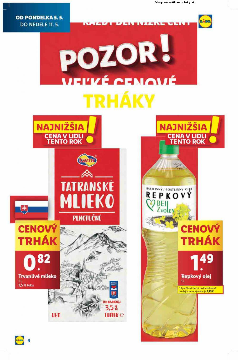 Leták Lidl (5. 5. - 11. 5. 2025) - strana 4 z 100