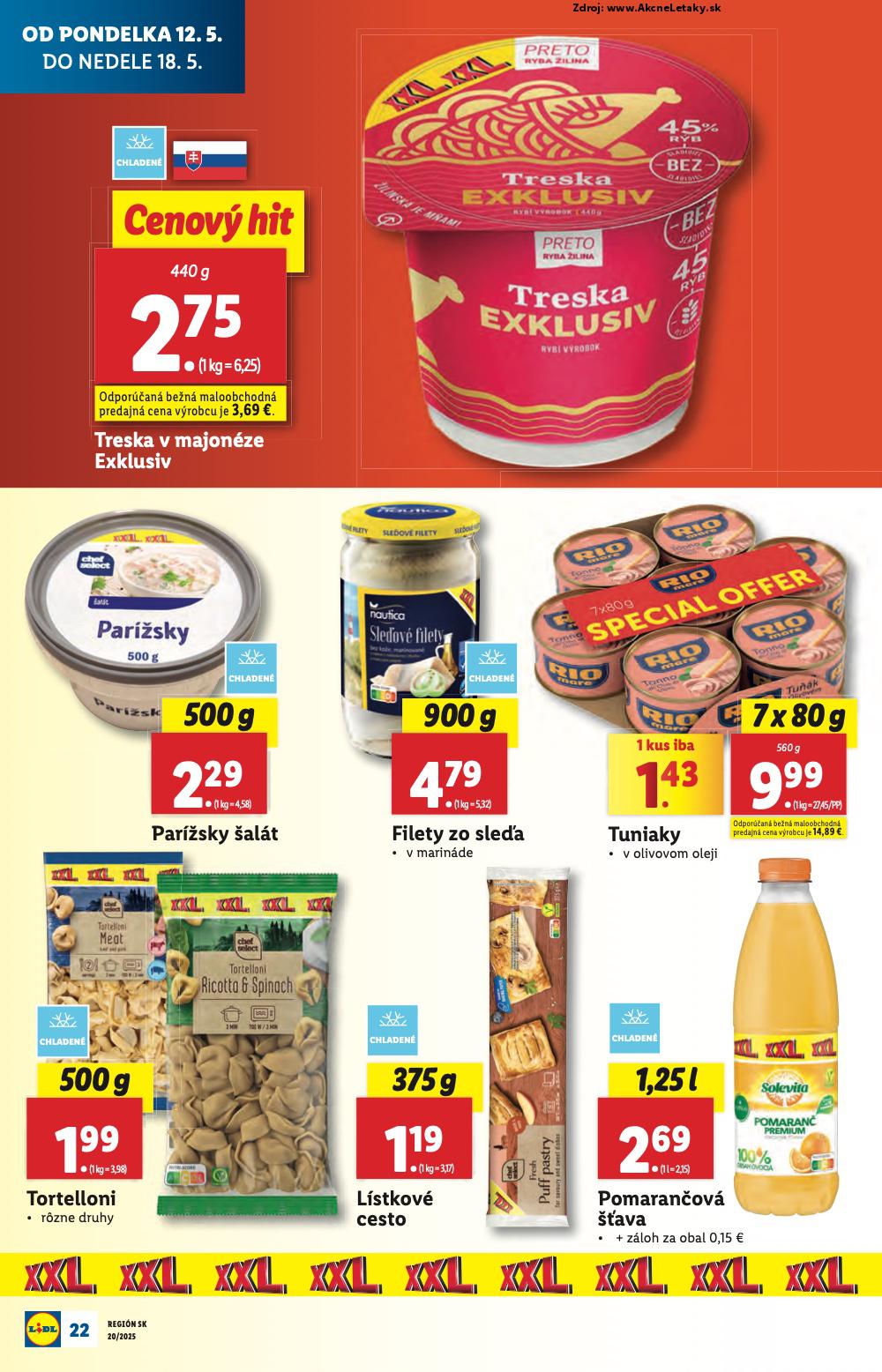Leták Lidl (12. 5. - 18. 5. 2025) - strana 22 z 84