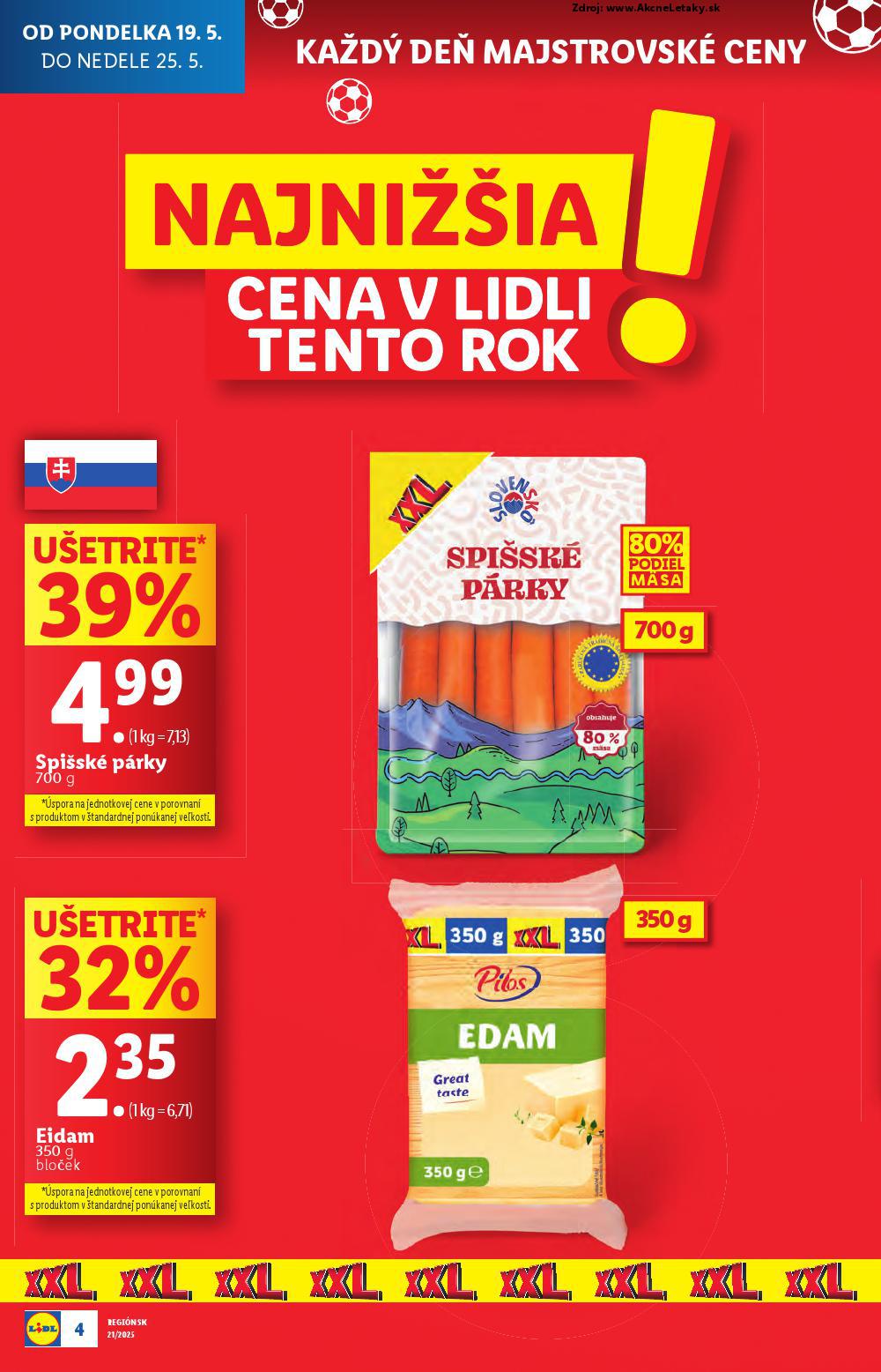 Leták Lidl (19. 5. - 25. 5. 2025) - strana 4 z 108