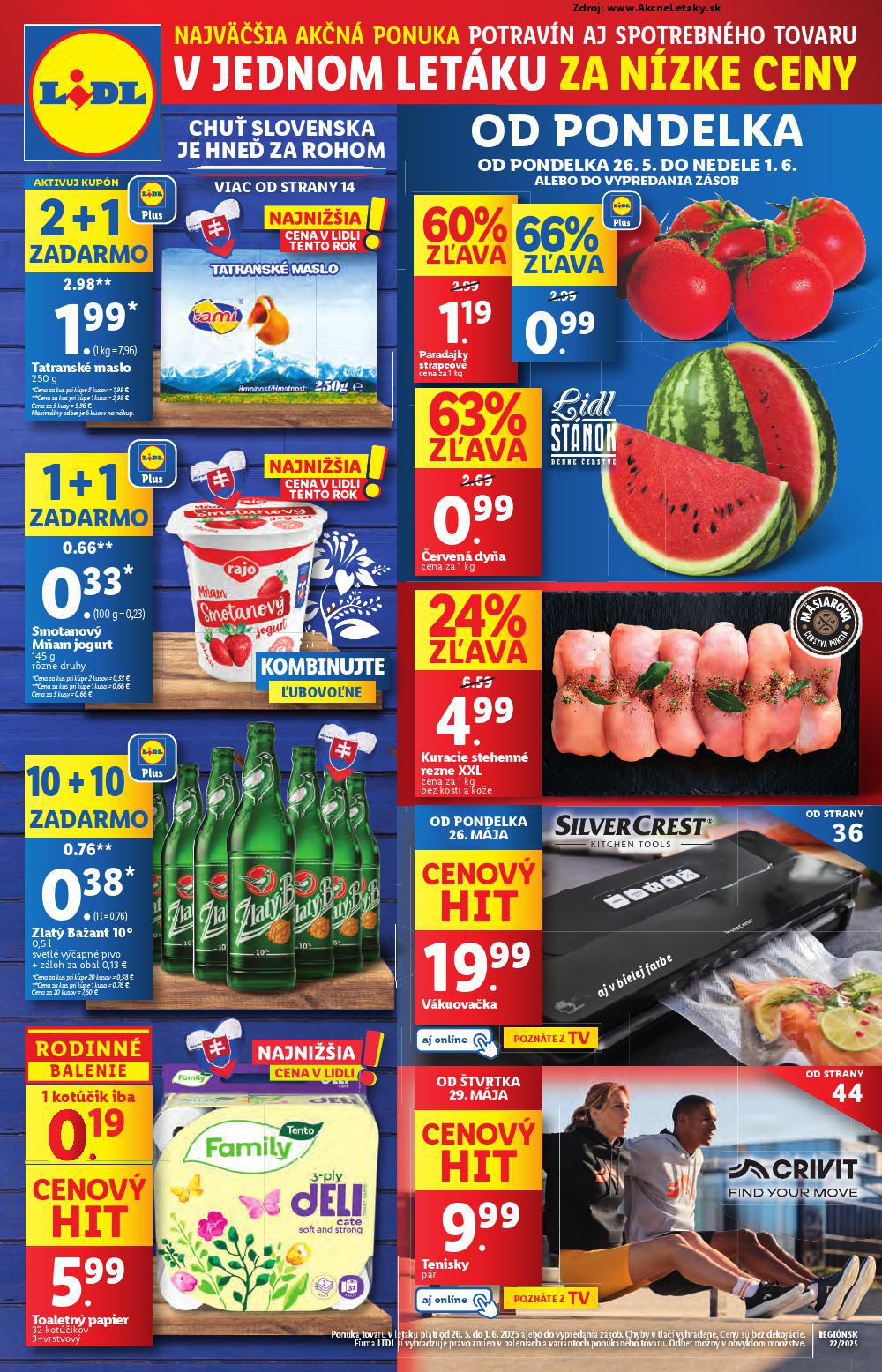 Leták Lidl (26. 5. - 1. 6. 2025) - strana 1 z 98