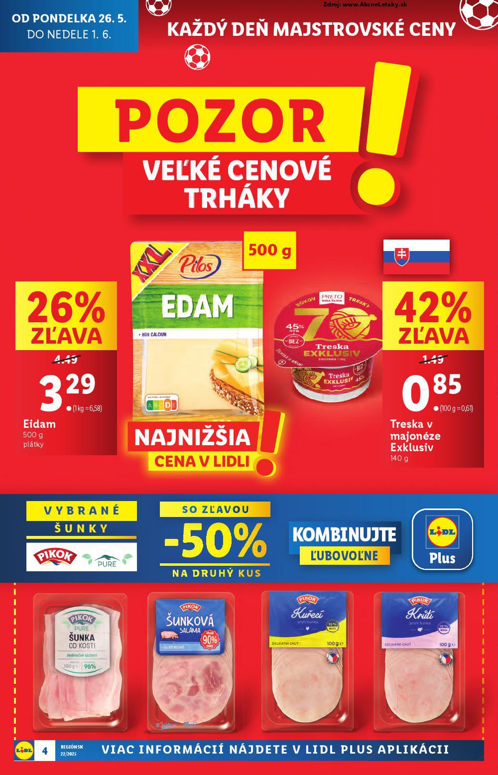 Leták Lidl (26. 5. - 1. 6. 2025) - strana 4 z 98
