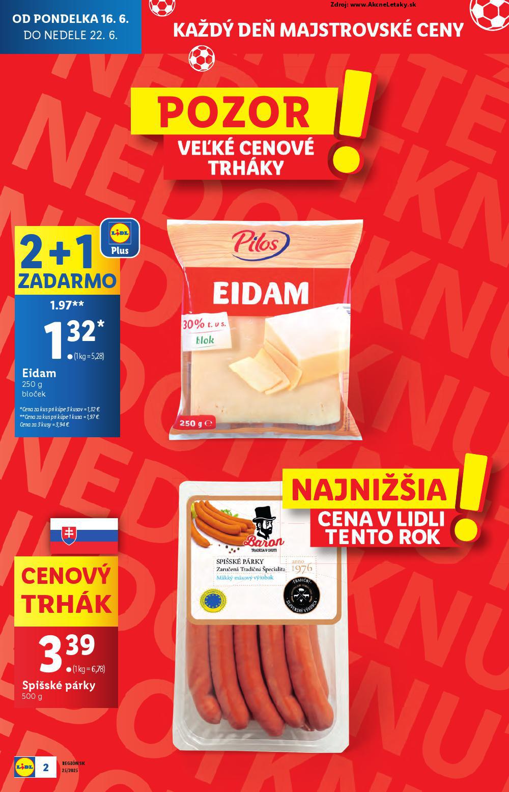 Leták Lidl (16. 6. - 22. 6. 2025) - strana 2 z 100