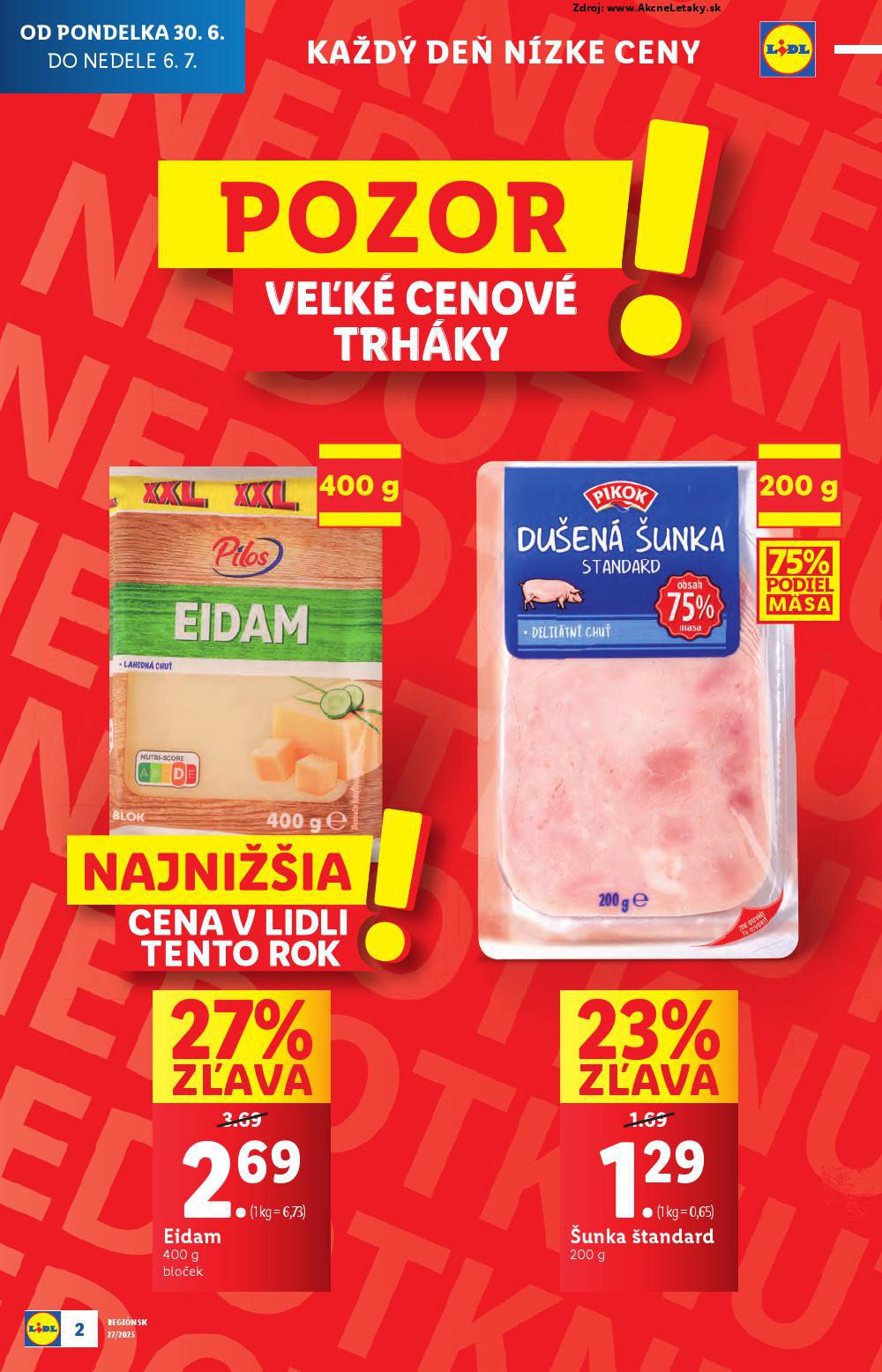 Leták Lidl (30. 6. - 6. 7. 2025) - strana 2 z 93