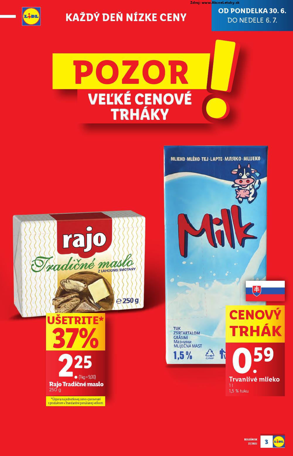 Leták Lidl (30. 6. - 6. 7. 2025) - strana 3 z 93
