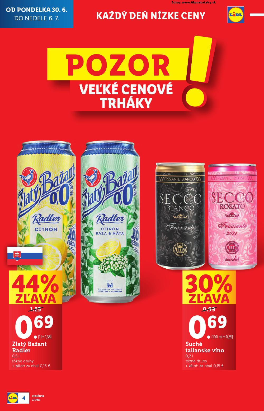 Leták Lidl (30. 6. - 6. 7. 2025) - strana 4 z 93