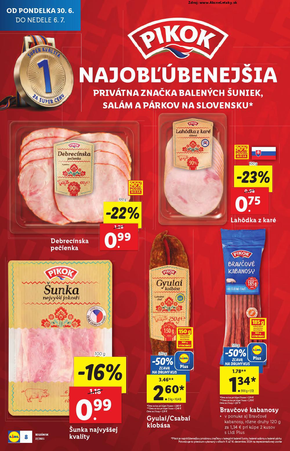 Leták Lidl (30. 6. - 6. 7. 2025) - strana 8 z 93