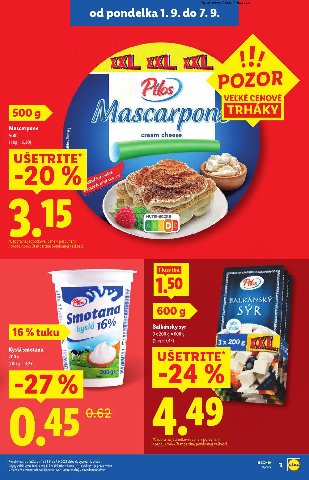 Leták Lidl (1. 9. - 7. 9. 2025) - strana 3 z 103