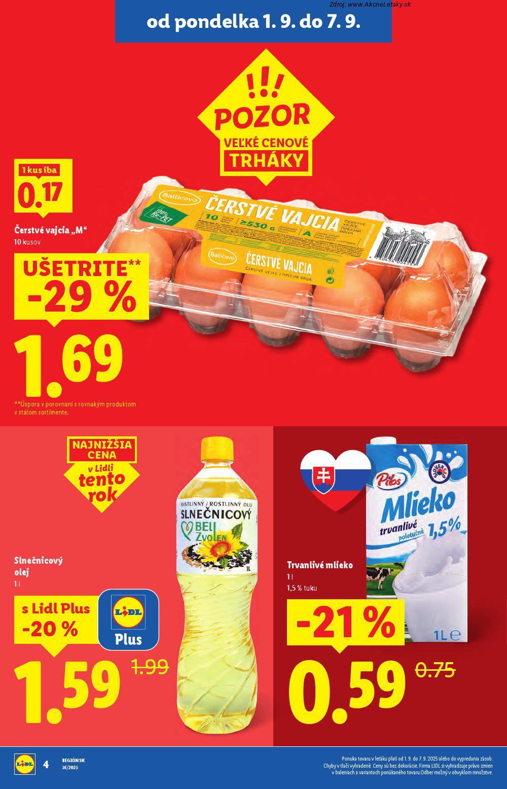 Leták Lidl (1. 9. - 7. 9. 2025) - strana 4 z 103