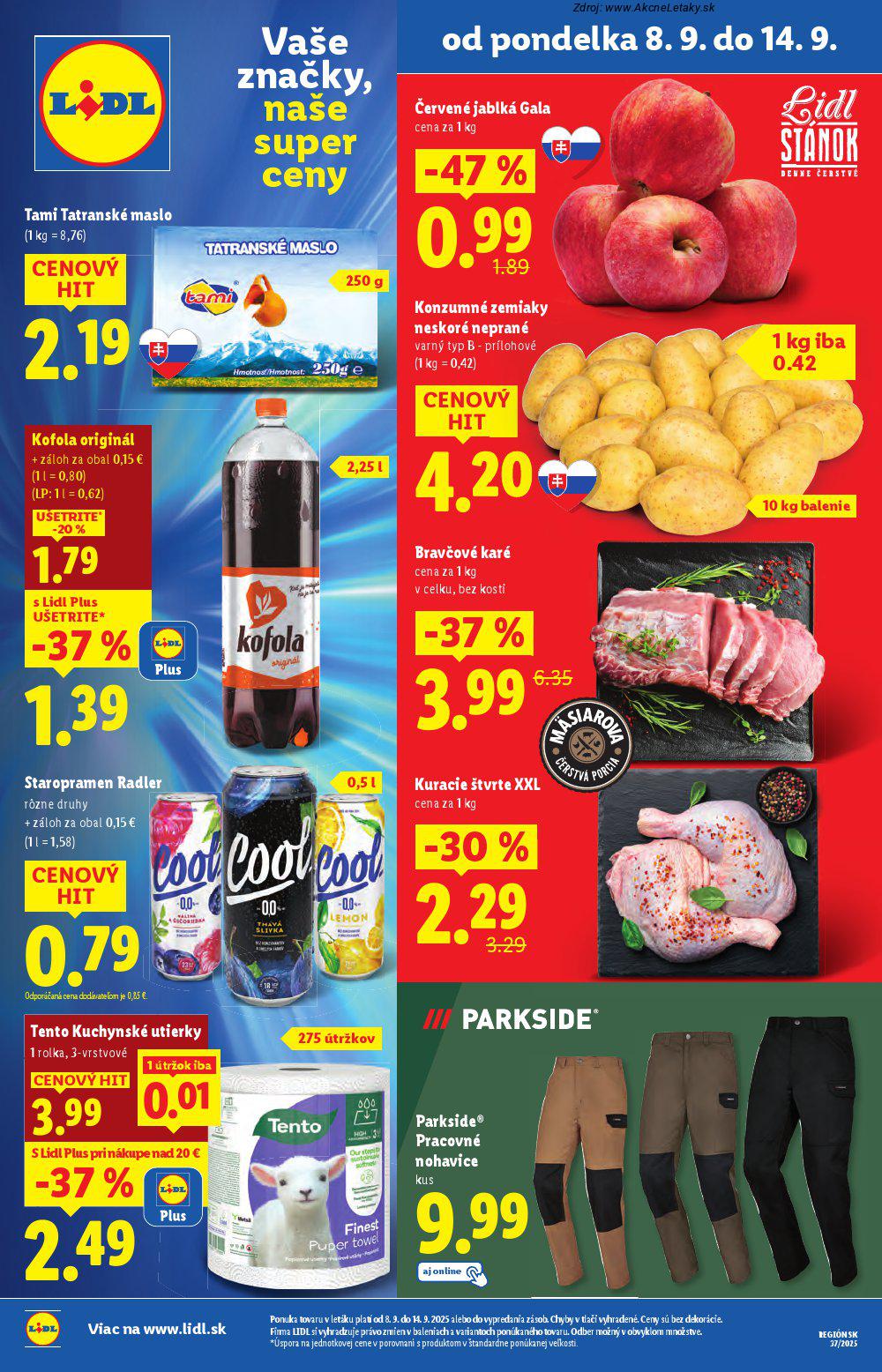 Leták Lidl (8. 9. - 14. 9. 2025) - strana 1 z 91
