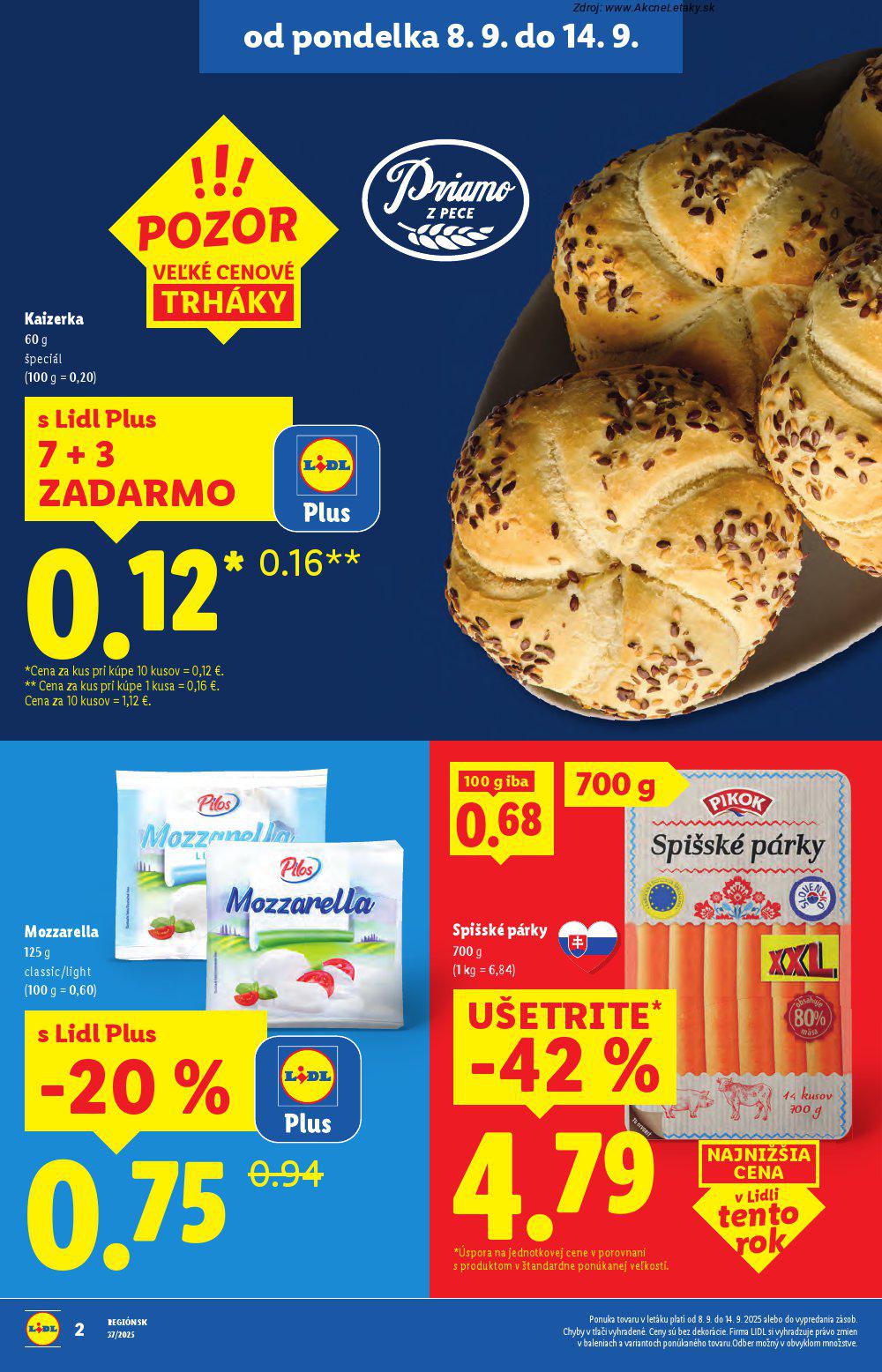 Leták Lidl (8. 9. - 14. 9. 2025) - strana 2 z 91