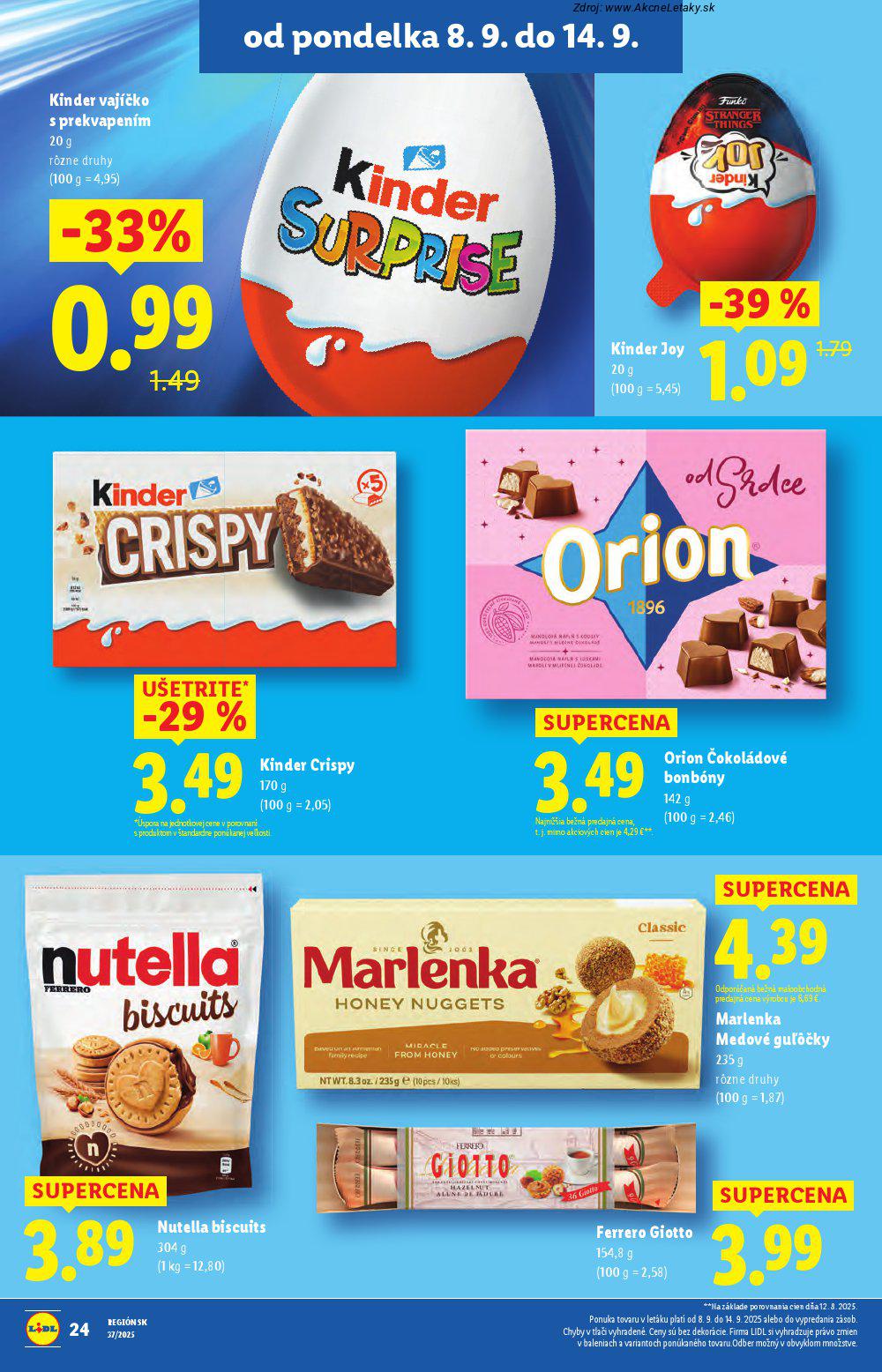 Leták Lidl (8. 9. - 14. 9. 2025) - strana 26 z 91
