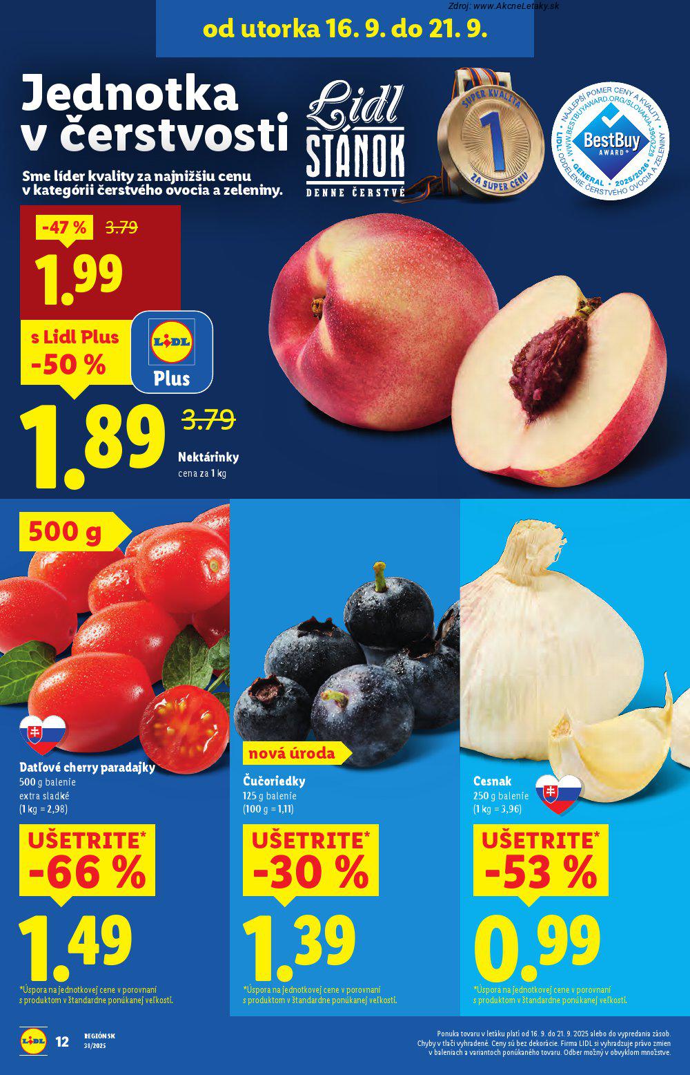 Leták Lidl (16. 9. - 21. 9. 2025) - strana 12 z 111