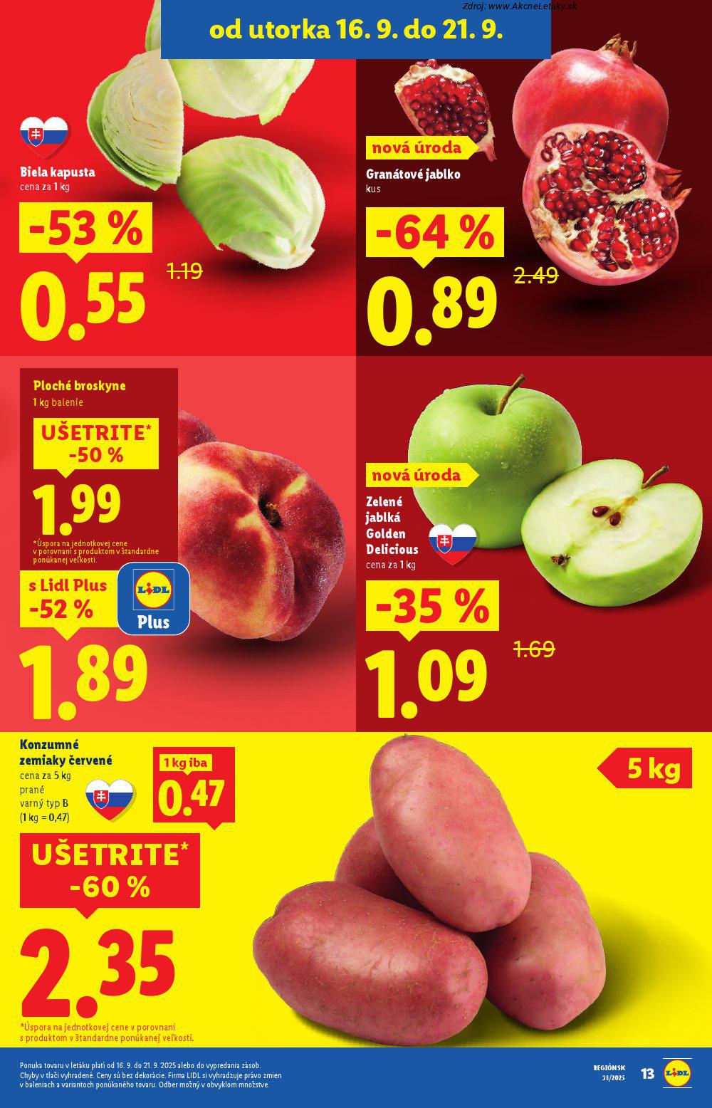 Leták Lidl (16. 9. - 21. 9. 2025) - strana 13 z 111