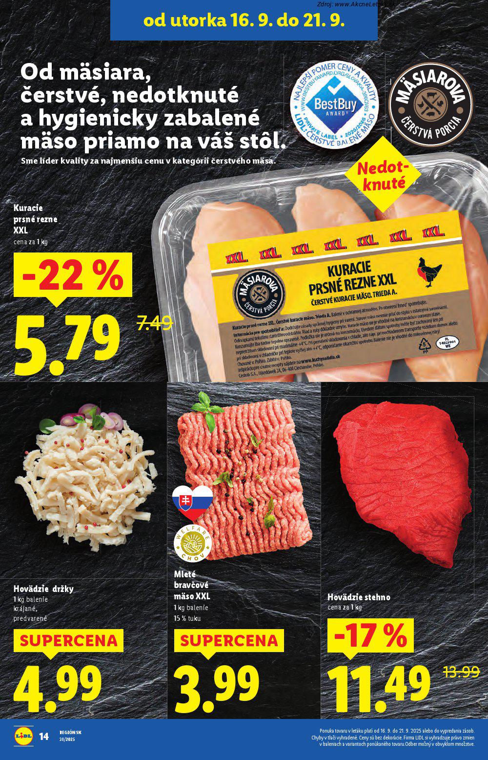 Leták Lidl (16. 9. - 21. 9. 2025) - strana 14 z 111
