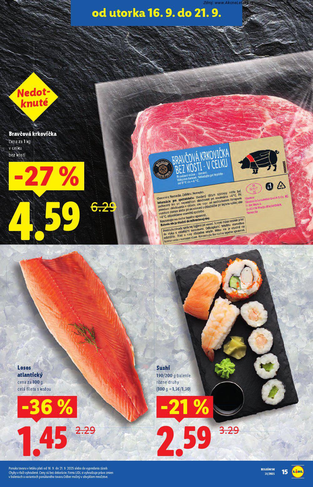 Leták Lidl (16. 9. - 21. 9. 2025) - strana 15 z 111