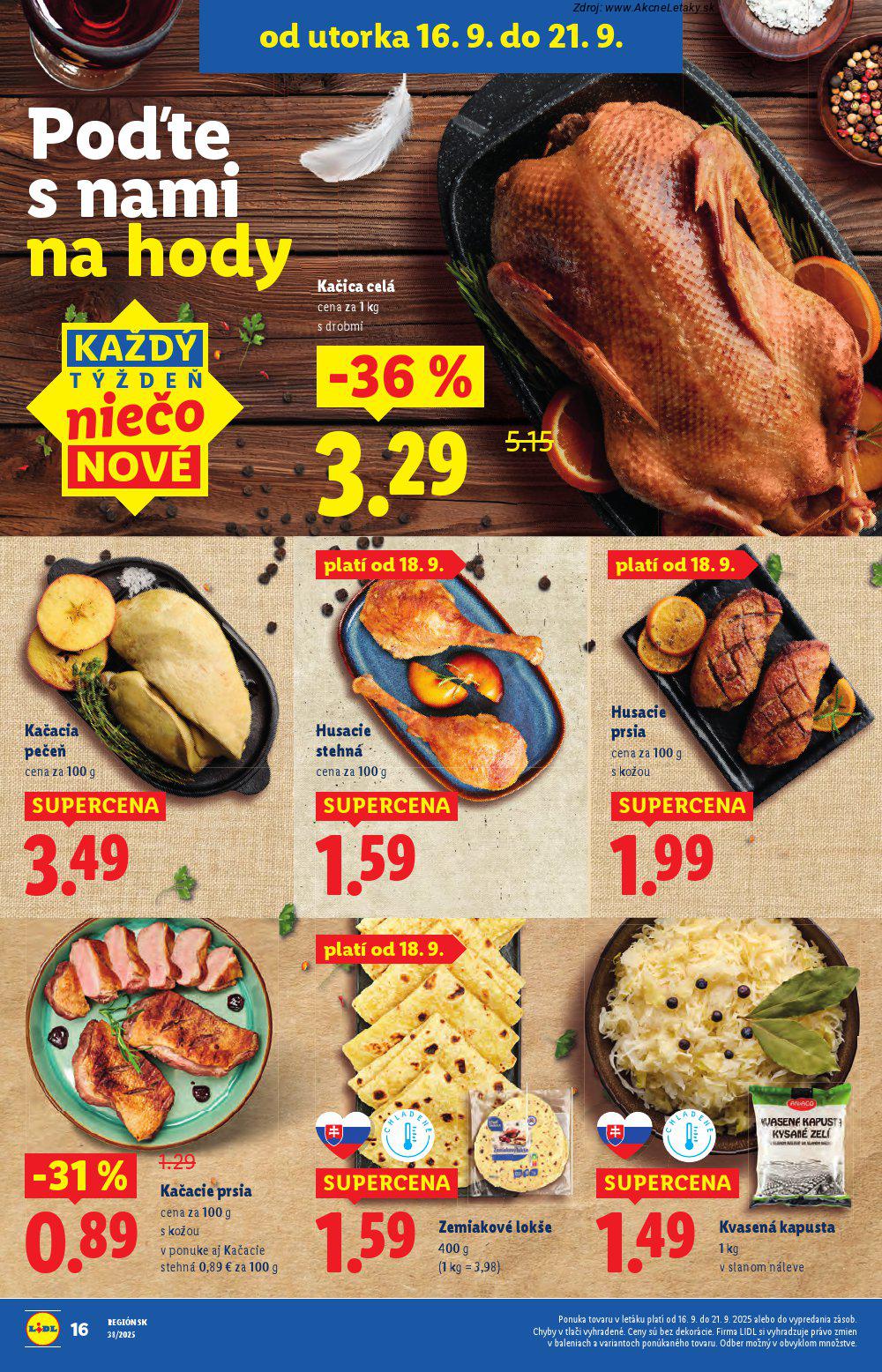 Leták Lidl (16. 9. - 21. 9. 2025) - strana 16 z 111